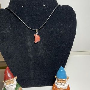 Pink gem 💎 moon necklace 🌛💕